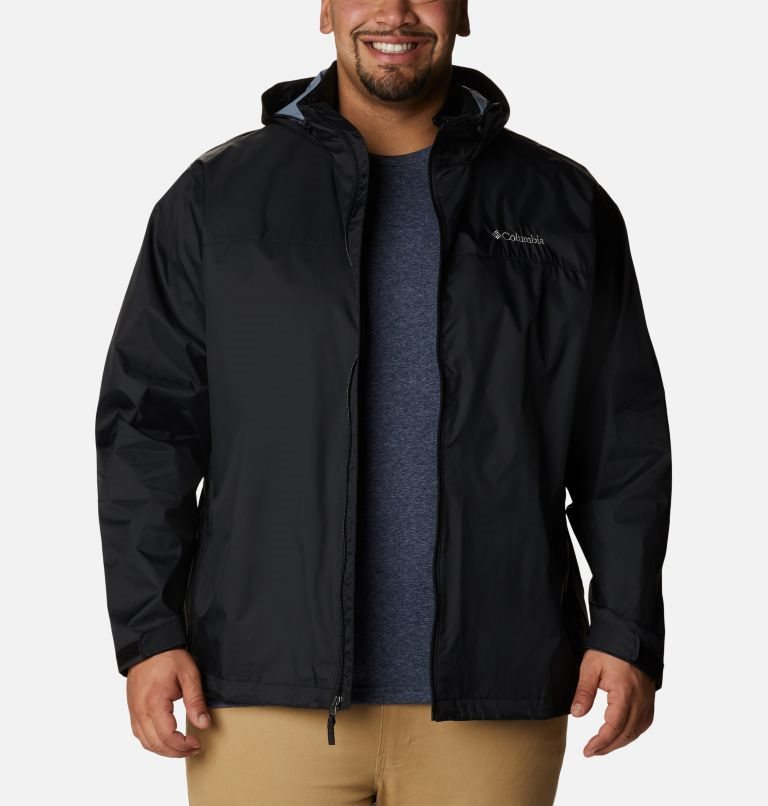 Men's Columbia Glennaker Lake Rain Jackets Black | Plus Size CA-K304A